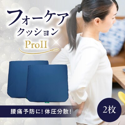腰痛予防に!体圧分散 フォーケアクッションProII　お得な座面・背あて2枚セット_R11004