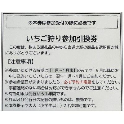 いちご狩り参加券　
