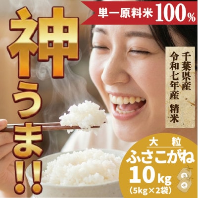 《 限定復活・令和7年産 》千葉県神崎町産 ふさこがね 10kg(5kg×2袋)