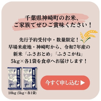 《先行予約・令和7年産 新米》千葉県神崎町産 ふさこがね 20kg(5kg×4袋)|9月以降順次発送