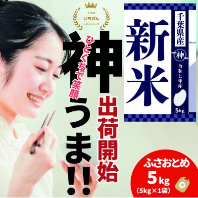 《出荷開始・令和7年産 新米》千葉県神崎町産 ふさおとめ 5kg(5kg×1袋)|順次発送中