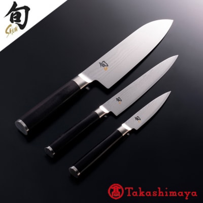 【59E0516】〈貝印〉旬Shun Classic 3本セットD(三徳包丁 175mm&ユーティリ