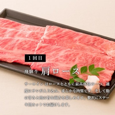 〈飛騨牛〉 【定期便】肉の食べ比べコース  全3回【高島屋選定品】　59E0564