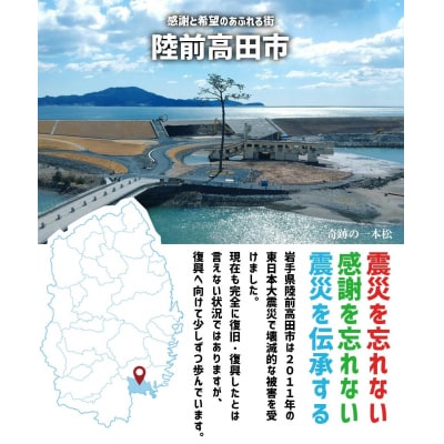 【返礼品なし】 岩手県陸前高田市への応援寄付金 1口 2,000円
