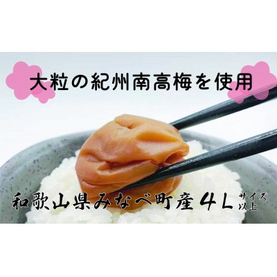 はちみつ漬梅干 ふっくら大粒4L以上2kg(500g×4)紀州南高梅 A級 蜜宝梅(R) 塩分約5%