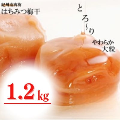 はちみつ梅干し1.2kg 紀州南高梅 和歌山県産[ご家庭用訳あり　はちみつ梅]