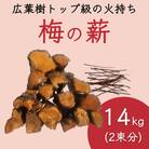 梅の薪 14kg / 梅ボーイズ / 広葉樹 / 焚き火台や薪ストーブにぴったり約35cm