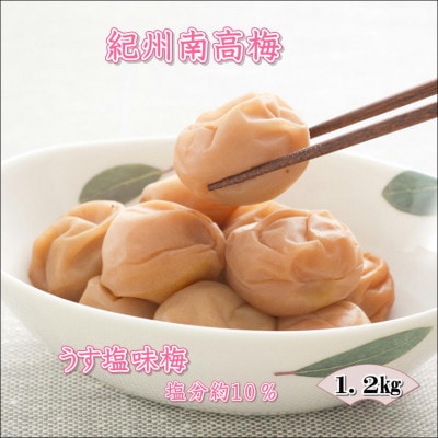 【家庭用】紀州南高梅　うす塩味梅　1.2kg