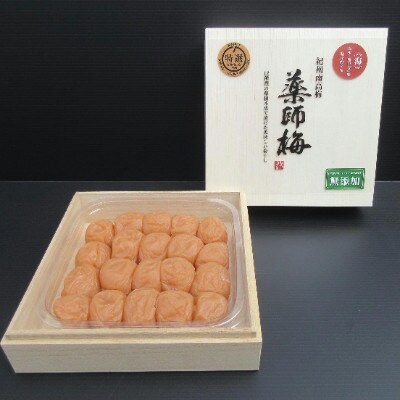 贈答用　木箱入 紀州薬師梅　『海』昆布と鰹の海の味　450g