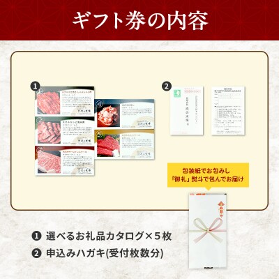 米沢牛選べるギフト券5枚(肉の大場)_B028