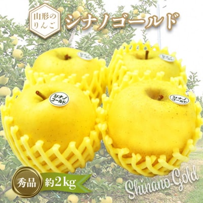 【2025年11月発送分先行受付】「秀品」山形のりんご(シナノゴールド)約2kg_H216(R7)
