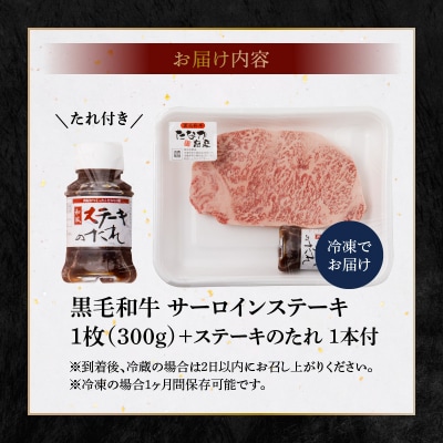 A4～A5等級 黒毛和牛 サーロインステーキ 1枚(300g) たれ1本付_S001-022A