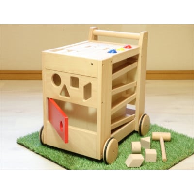 【国産天然素材】木製おもちゃ ジョイフルワゴン