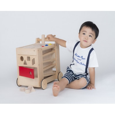 【国産天然素材】木製おもちゃ ジョイフルワゴン