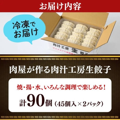 冷凍 生餃子 肉屋の餃子(45個入り) 2パック