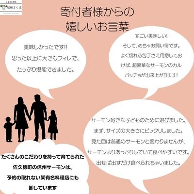 舌の上でとろける　信州サーモン　冷凍　4パック〔YG-10-13〕