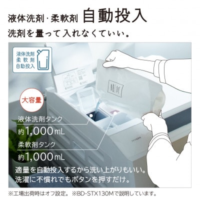 【ドラム式洗濯乾燥機ビックドラム】BD-SX130M L(W)