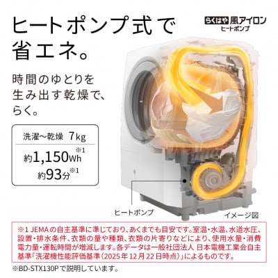【日立ドラム式洗濯乾燥機ビッグドラム】　BD-STX130P R(W)