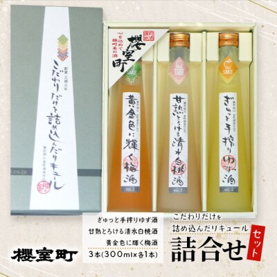 櫻室町 こだわりだけを詰め込んだ リキュール 詰合せ 300mlx3本 [NO5765-1012]