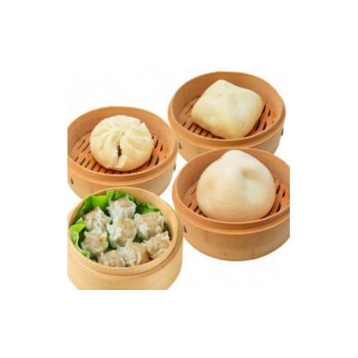 ブタまん・豚角煮まん・チャーシュー包・エビ入り焼売のセット(横浜中華街　江戸清)