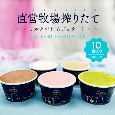 直営牧場搾りたてミルクで作るジェラート(5種 計10個)〈小野ファーム〉