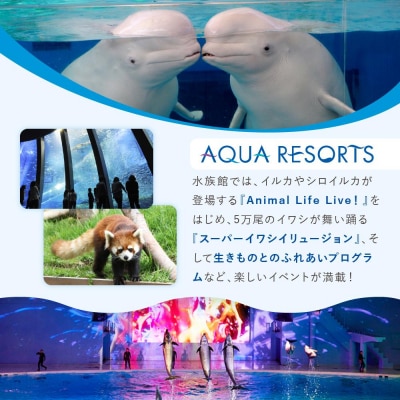 横浜・八景島シーパラダイス　ワンデーパス(水族館4施設+アトラクション)大人2名さま