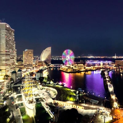 ニューオータニイン横浜プレミアム 海側スーペリアツイン1泊朝食付ペア宿泊券|夜景を一望できるお部屋