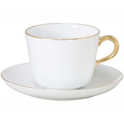 モーニング碗皿ペアセット(ゴールドライン)〈大倉陶園〉