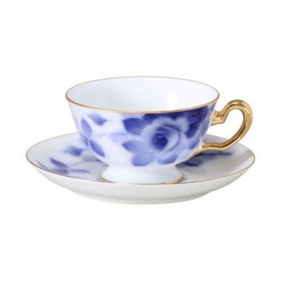 ティーセット(ブルーローズ)〈大倉陶園〉