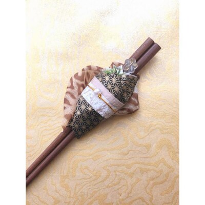 箸カバー《華姫(R)》1個　ゴールド