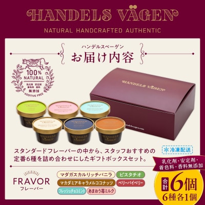 ハンデルスベーゲン 無添加アイスクリーム / 定番の6個セット