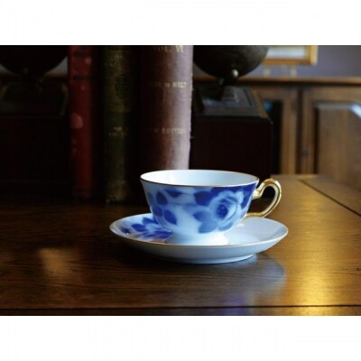 碗皿ペアセット(ブルーローズ)<大倉陶園>