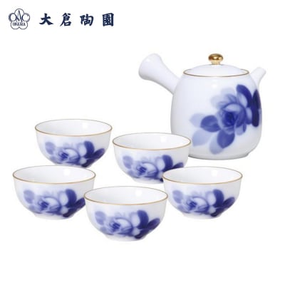 急須揃(ブルーローズ)<大倉陶園>