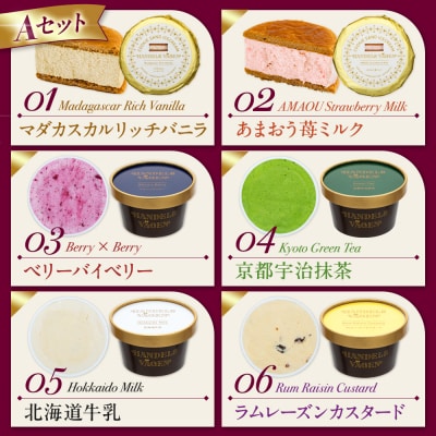 A:ハンデルスベーゲン無添加アイスクリーム/クッキーサンド2個&濃厚カップアイスクリーム4個セット