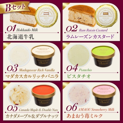 B:ハンデルスベーゲン無添加アイスクリーム/クッキーサンド2個&濃厚カップアイスクリーム4個セット