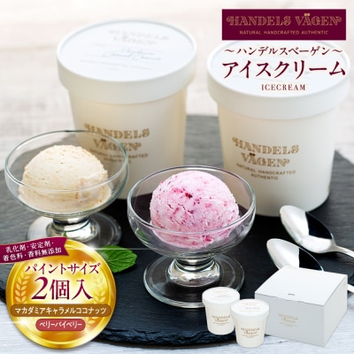 ハンデルスベーゲン無添加アイスクリーム/マカダミアキャラメルココナッツ・ベリーバイベリー