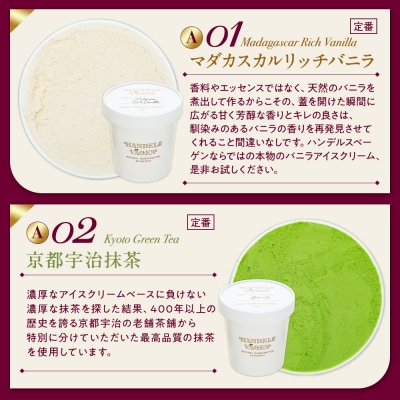 ハンデルスベーゲン無添加アイスクリーム/京都宇治抹茶・ベリーバイベリー・他