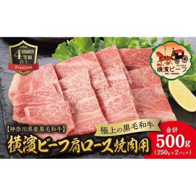 かながわブランド認定　黒毛和牛　横濱ビーフ　肩ロース焼肉用(手切り)　250g×2