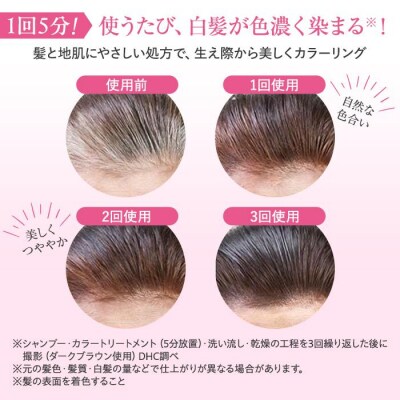 DHC Q10プレミアムカラートリートメント　2本セット【ダークブラウン】