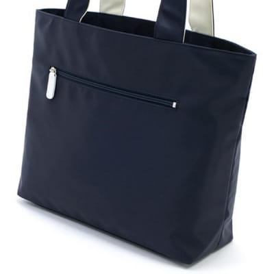 トートバッグ　(R-0686)　ダークブルー/アイボリー〈キタムラ〉