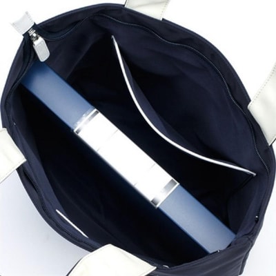 トートバッグ　(R-0686)　ダークブルー/アイボリー〈キタムラ〉