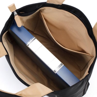 トートバッグ　(R-0686) ブラック/カフェオレ〈キタムラ〉