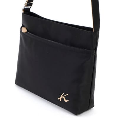 ショルダーバッグ　(R-0702) ブラック/カフェオレ〈キタムラ〉