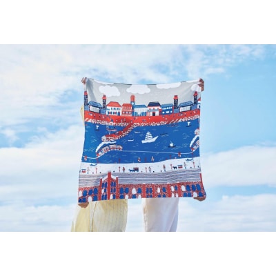 【横浜柄】横浜捺染で染色したスカーフ