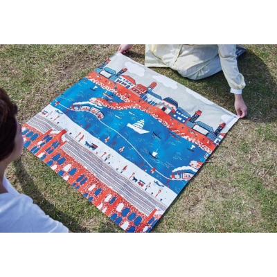 【横浜柄】横浜捺染で染色したスカーフ