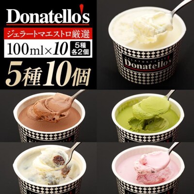 【母の日ギフト】ジェラートマエストロ厳選《ドナテロウズ》ジェラート5種10個セット