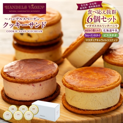 ハンデルスベーゲン無添加アイスクリーム/濃厚アイスクリームのクッキーサンド×6個のセット
