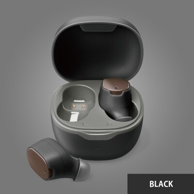 【ブラック】Bluetooth5.3 IPX5 防滴 完全ワイヤレス ステレオイヤホン カナルタイプ