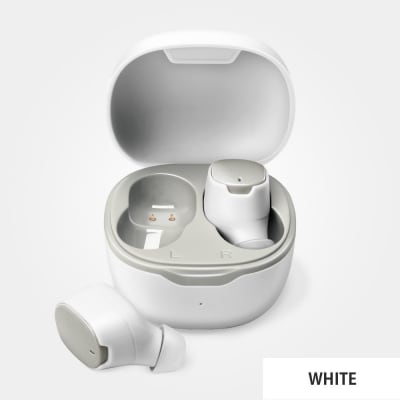 【ホワイト】Bluetooth5.3 IPX5 防滴 完全ワイヤレス ステレオイヤホン カナルタイプ