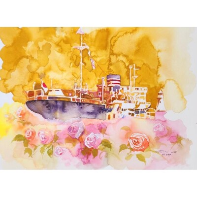 水彩画作品　No,490